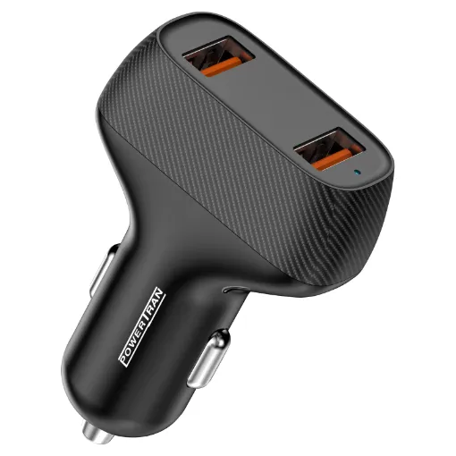 This charger provides dual QC3.0 USB type A charging outputs; 5V/3A, 9V/2A, 12V/1.5A . The charger is ideal for couples, families and individuals with multiple devices. The charger has a 12-24V DC input. With the charger users can charge a range of devices including; phones, tablets, cameras etc.
