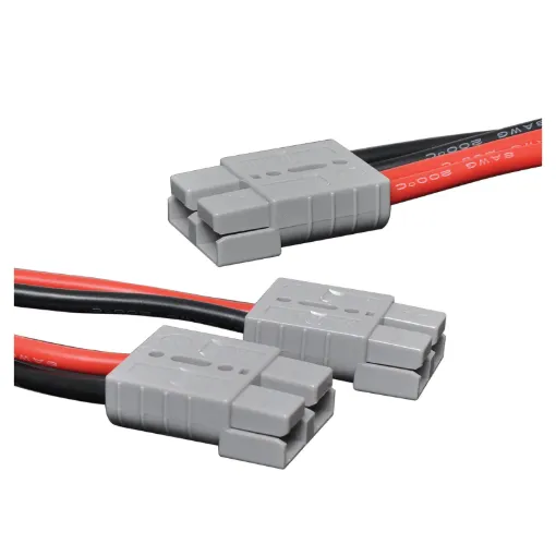 This double Anderson style piggyback adaptor cable allows you to split a single Anderson connector output into two. Ideal for connecting between battery and solar panels or between battery and DC appliances. Pre-made with tinned copper cable and machine crimped terminations.