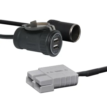 Turns an Anderson output into a USB charger and car accessory socket for powering devices. Max 2.1A current per USB port.