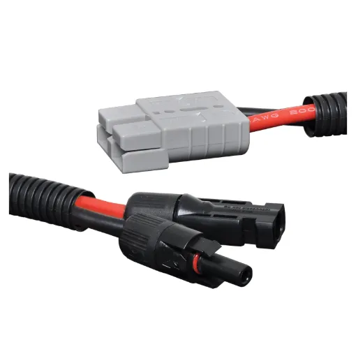 This lead is ideal for automotive, 4WD and caravan uses. One end is an Anderson connector (50A) and on the other end is a PV connector.