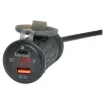A 2m Anderson style cable fitted with USB type C Power Delivery Charger (18W) & USB QC 3.0 port for keeping devices charged in remote battery systems.