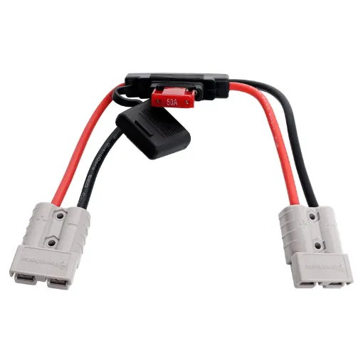 This Anderson style ring terminal adaptor cable allows you to permanently connect an Anderson style connection cable to your vehicles battery.