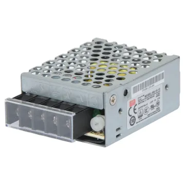 The Mean Well RS-15-12 has a rated output of 16W at 12V DC. This range of switchmode power supplies offer high efficiency DC power in a compact enclosure. They are designed to be installed within a secondary cabinet as the 240V input terminals are exposed.