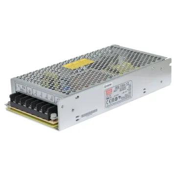 The Mean Well RS-150-12 has a rated output of 150W at 12V DC. This range of switchmode power supplies offer high efficiency DC power in a compact enclosure. They are designed to be installed within a secondary cabinet as the 240V input terminals are exposed.