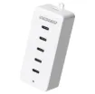 Ideal for the workbench, the office or even at home. This compact and portable 5 port USB C extension charger hub provides multiple ports for charging devices up to a total output of 100W.