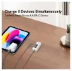 Ideal for the workbench, the office or even at home. This compact and portable 5 port USB C extension charger hub provides multiple ports for charging devices up to a total output of 100W.