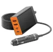 This versatile USB-C for vehicles and auxiliary battery systems plugs into any standard car accessory socket (cigarette lighter socket) and provides up to 140W USB C Power Delivery (PD3.0/3.1).