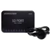This 10-port USB charger allows you to charge up to 10 devices at once. It features 10 USB Type-C charging ports providing up to 200W of charge capacity across all ports.