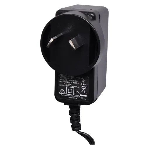5V DC Switchmode Plugpack Supplied with a fixed positive to tip 2.1mm DC jack. Compact design with high current regulated output. Energy authority approved. MEPS approved.