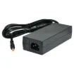 12V DC Switchmode Powerpack. Super-compact regulated power supplies. Supplied with fixed 2.1mm DC jack. 100-240V AC input via IEC C13 socket. Energy authority approved. MEPS approved. Dimensions: 143Wx58x34Dmm.