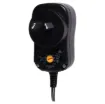 A slim line multi-voltage plug pack with the adjustment switch on the side of the unit that faces the wall when installed. This prevents accidental change of output voltage which may cause damage to a connected appliance.  2A max output.