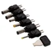 A slim line multi-voltage plug pack with the adjustment switch on the side of the unit that faces the wall when installed. This prevents accidental change of output voltage which may cause damage to a connected appliance.  2A max output.