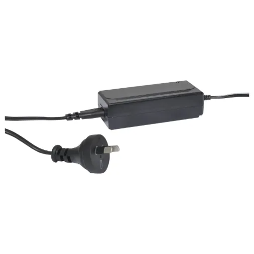 Provides regulated multi-voltage output of 5, 6, 7.5, 9, 12, 13.5 and 15V DC. Supplied with 6 reversible tips to suit a multitude of appliances. Energy authority approved. MEPS approved. Includes figure ‘8’ to 2 pin mains lead. Dimensions: 136 x 70 x 37mm.