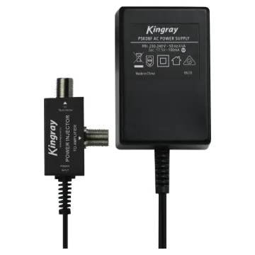 17.5V AC 100mA plugpack with F type socket arrangement designed to plug in line with Kingray range of masthead amplifiers.