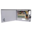 Provides 24V DC power to each of 8 outputs. Maximum current across all outputs is 5A (600mA per output).  Each output is fitted with screw terminals and a resettable fuse.  The design includes output current limiting, over voltage protection, revers
