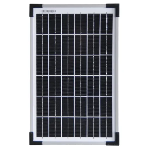 This quality 5W 12V monocrystalline solar panel module is designed for direct connection to a solar charge controller for use in remote power systems. The compact size makes it perfect for battery maintenance in low power equipment.