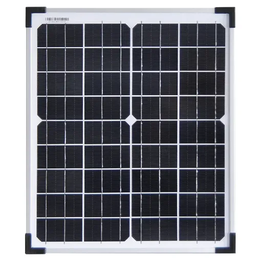 This quality 20W 12V monocrystalline solar panel module is designed for direct connection to a solar charge controller for use in remote power systems. The compact size makes it perfect for battery maintenance in low power equipment.