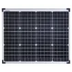 This 50W monocrystalline silicon solar panel is designed for long life (up to 25 years) and high efficiency output. They may be wired in series or parallel arrays.