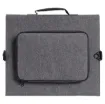 Provide portable charging power for your campsite set up. Double stitched panels, durable webbing straps and metal hanging loops and zippered cable pocket. Folds up and secures with velcro for a fast getaway! 5m Anderson cable connection.
