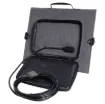 Provide portable charging power for your campsite set up. Double stitched panels, durable webbing straps and metal hanging loops and zippered cable pocket. Folds up and secures with velcro for a fast getaway! 5m Anderson cable connection.