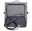 Provide portable charging power for your campsite set up. Double stitched panels, durable webbing straps and metal hanging loops and zippered cable pocket. Folds up and secures with velcro for a fast getaway! 5m Anderson cable connection.
