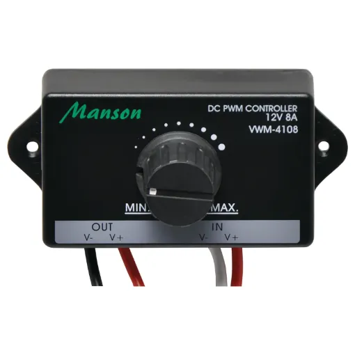 This 12VDC 8A pulse width modulator (PWM) is a general purpose DC output power control.