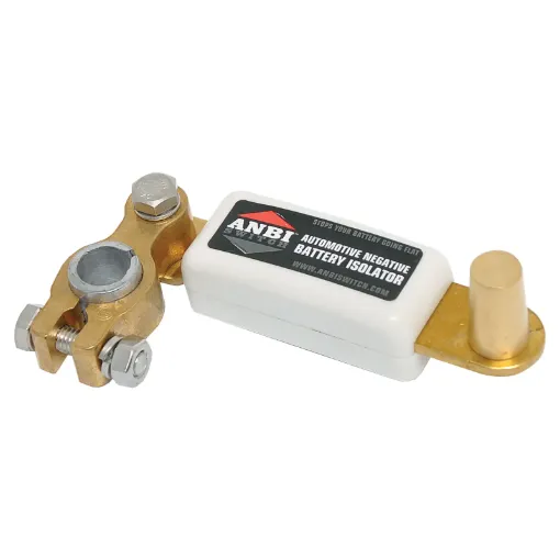 The ANBI Japanese battery switch is designed to avoid the inconvenience of having a completely flat battery. The switch eliminates drainage of stored power by isolating the battery from components.
