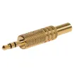 3.5mm stereo jack plug. Gold.