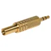 3.5mm stereo jack plug. Gold.