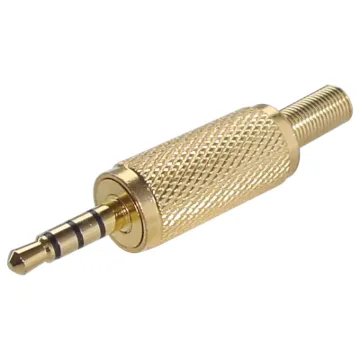 Plug, 3.5mm jack. Audio/Video. Gold