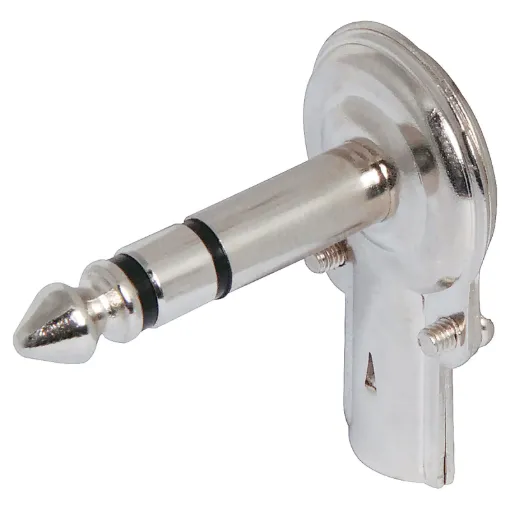 6.35mm Plug 90  Stereo. Metal Housing