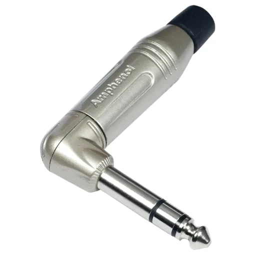 High quality Amphenol right angle jack plug. Designed for use in high end audio installations where space is limited.