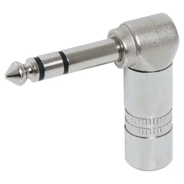 6.35mm Plug 90 Degree Stereo. Metal Housing