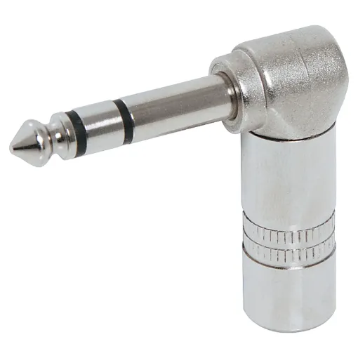 6.35mm Plug 90 Degree Stereo. Metal Housing