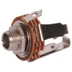 6.35mm chassis mount stereo socket with SPST Contact Switch.