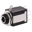 6.35mm chassis mount insulated stereo socket with DPDT 
isolated switch. Mounting hole 12mm. Insulated from chassis.