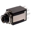 6.35mm chassis mount insulated stereo socket with DPDT 
isolated switch. Insulated from chassis.