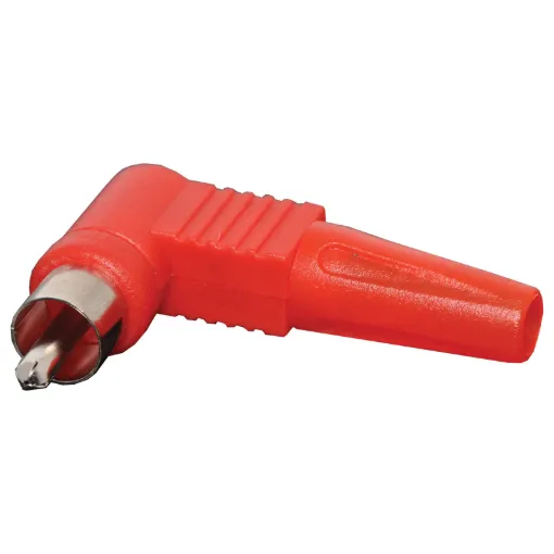 90 angled plugs for confined spaces eg: behind hi-fi equipment in a cabinet.
Maximum cable entry size 5m.  Red