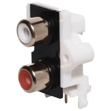 2 x 1 PCB mount RCA sockets.