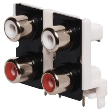 2 x 2 PCB mount RCA sockets.