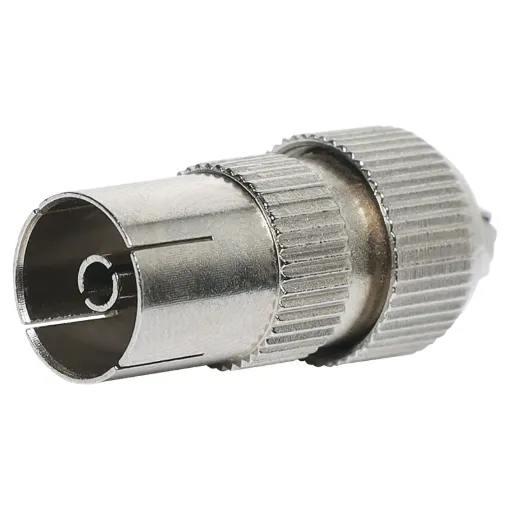 Metal line socket to suit RG6 and RG59.