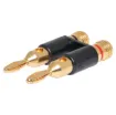 Gold plated Dual banana plug for speaker connections. With screw connection for wire termination.
3A @ 125V AC.