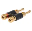Gold plated Dual banana plug for speaker connections. With screw connection for wire termination.
3A @ 125V AC.