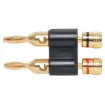 Gold plated Dual banana plug for speaker connections. With screw connection for wire termination.
3A @ 125V AC.