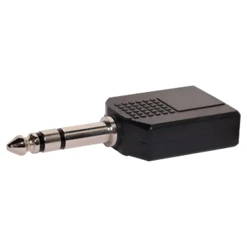 Stereo Plug to 2 x Stereo Socket.