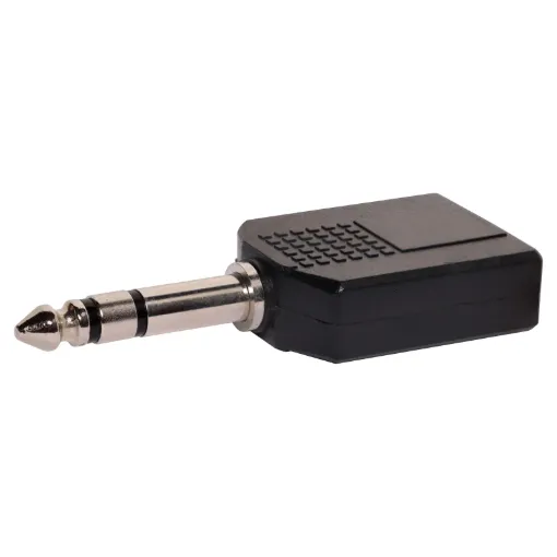 Stereo Plug to 2 x Stereo Socket.