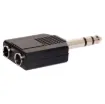 Stereo Plug to 2 x Stereo Socket.