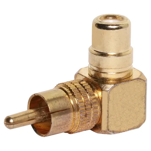 RCA to 1 x RCA Skt.

Depth when plugged in: 19mm
Overall dimensions: 32 x 25mm.