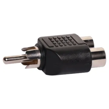 Rca Plug to 2 RCA Sockets. Note: Not suitable for use with composite video signals (yellow RCA).