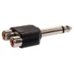 2 RCA Female to 6.35mm Mono Plug Adapter.